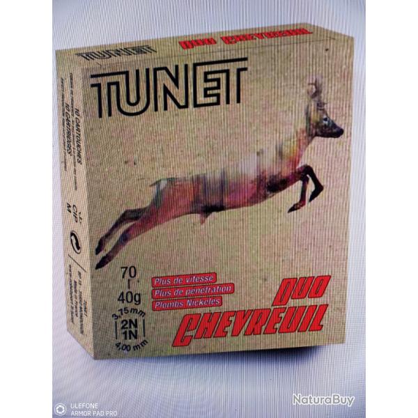 Tunet duo chevreuil 1/2 m�lang� nickele 12/70 40g jupe 10 munitions