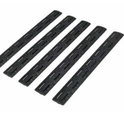 Kit de 5 rails cover type BCM M2 en polym&egrave;re - M-LOK - 14 cm (5.5") NOIR