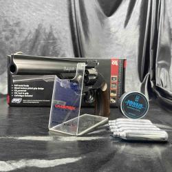 Pack pr&ecirc;t &agrave; tirer REVOLVER "SCHOFIELD 6" - BLACK FULL METAL -Cal. 4.5 PLOMBS - CO2