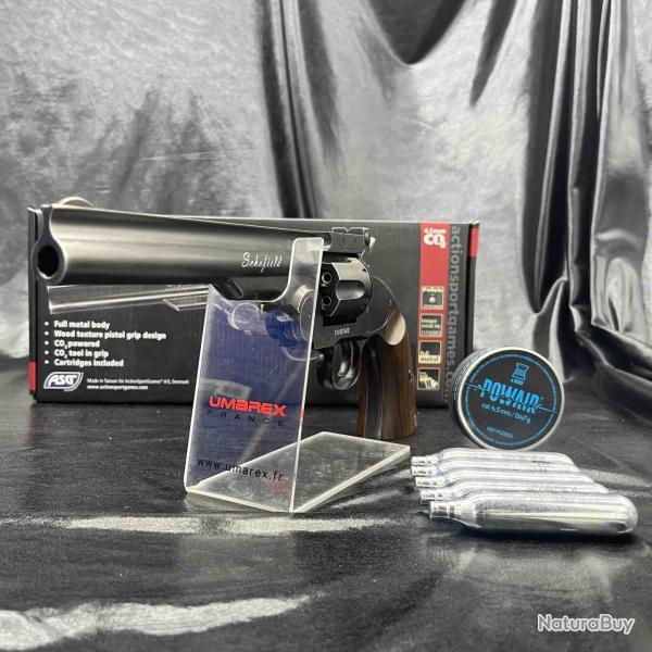 Pack pr�t � tirer REVOLVER "SCHOFIELD 6" - BLACK FULL METAL -Cal. 4.5 PLOMBS - CO2
