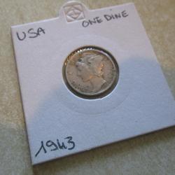 pi&egrave;ce argent usa one dine 1943