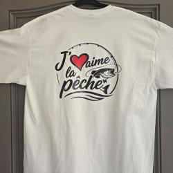 Tee-Shirt GILDAN imprim&eacute; "J'aime la p&ecirc;che" taille: XL