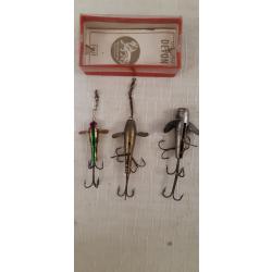lot de 3 leurres ou devons anciens ( lure )