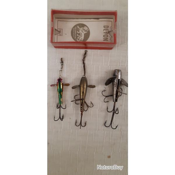lot de 3 leurres ou devons anciens ( lure )