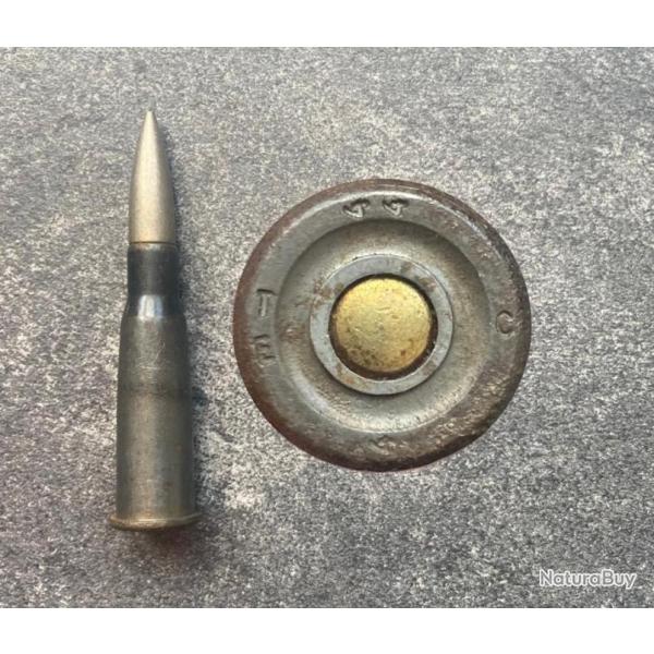 8 mm Lebel - RARE �tui acier sous contr�le allemand 1944 - ENVOI et NEUTRALISATION sur DEMANDE