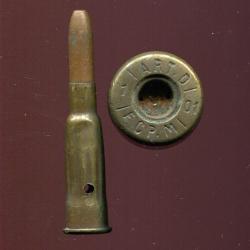 8 mm Lebel Inerte Mle 1892 - &eacute;tui ART D - ECP de Bourges 1901 - marquage : ART.D./1/01/ECP.M/