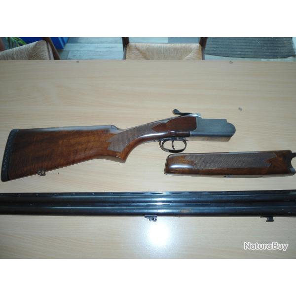 fusil superpos� LU-MAR SCIROCCO 12/76 CANON 76  BON ETAT GENERAL MOTIFS CANARD