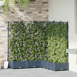 Cache-pot de jardin 5 pcs Gris 120 x 120 x 125,5 cm Plastique