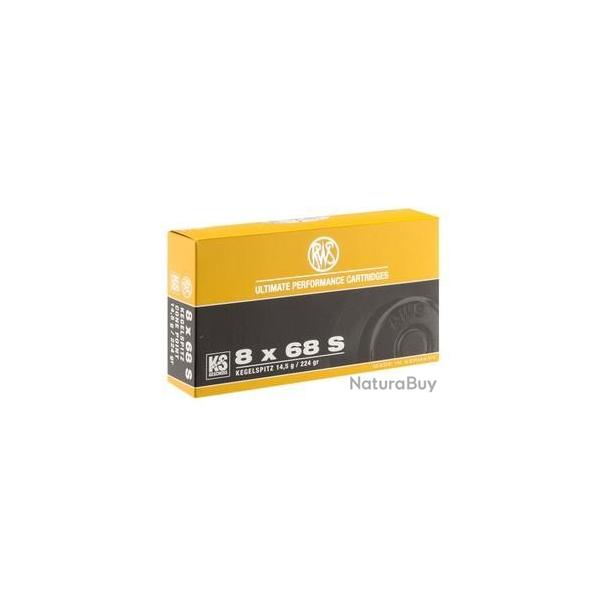 1 boite de Balles RWS 8X68S KS 180GR