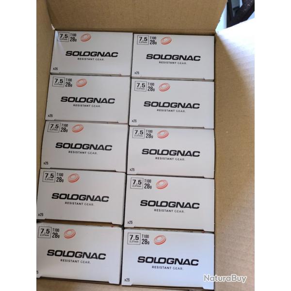 Lot de 725 cartouches calibre 12 - Solognac L900, L500, Trap et Pigeon - Excellent �tat