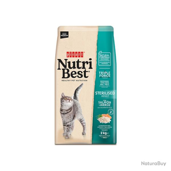 Nutribest Cat ADULT STERILISED Saumon and Rice 2Kg