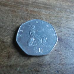 monnaie grande bretagne 50 pence 1978