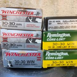 Lots de 116 cartouches 30-30 winchester
