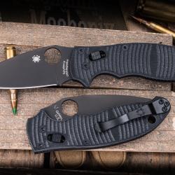 Couteau Spyderco Manix 2 Salt Lame Acier CPM MagnaCut Manche G10 Ball Bearing Lock USA SSC101GMCBKP2