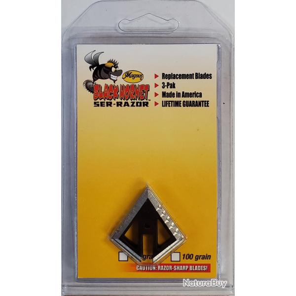 LAMES RECHANGE SER-RAZOR BLACK HORNET 100Gr