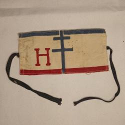 RARE brassard groupe francs H FFI secteur PARIS 1944 WW2