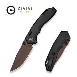 Couteau Pliant Civivi Brova Lame Acier CPM S35VN Manche Aluminium Noir Top Liner Lock CE250932