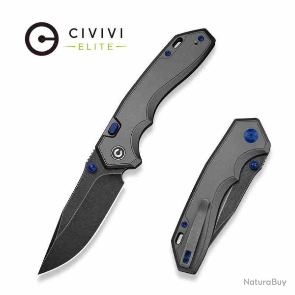 Couteau Pliant Civivi Brova Lame Acier CPM S35VN Manche Aluminium Gris Top Liner Lock CE250931