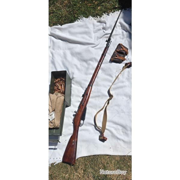 Mosin Nagant 91/30 arsenal Ijevsk 1932 bo�tier hexagonal  pack complet