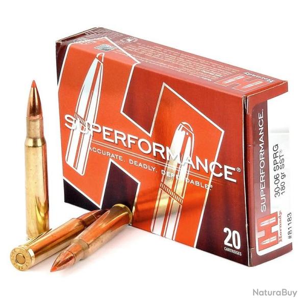 20 Cartouches Hornady Cal.30-06 180Grs SST SPF