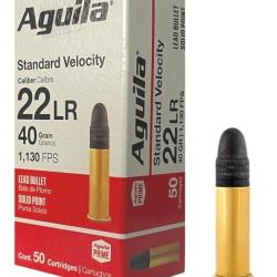 50 Munitions Aguila Cal.22 LR SV SP 40 Grs
