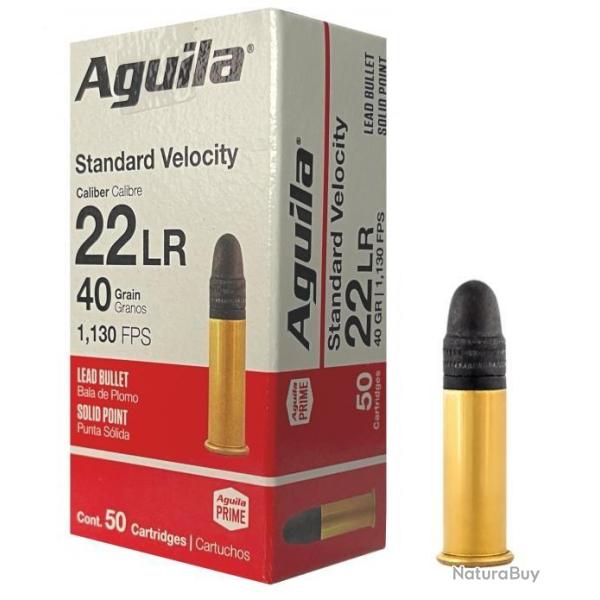 50 Munitions Aguila Cal.22 LR SV SP 40 Grs