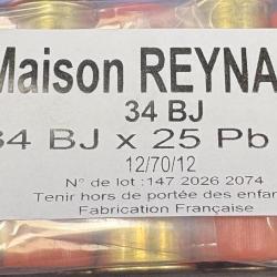Cartouches jocker (Maison Reynaud) LA34 calibre 12/70 34g bj n&deg;10
