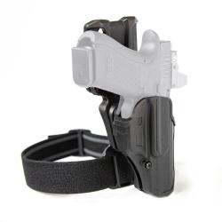Holster de cuisse Blackhawk T-Series L2C Overt Noir Glock 17 / 19 / 22 / 31 / 34 / 35 / 41 / 47 (Non