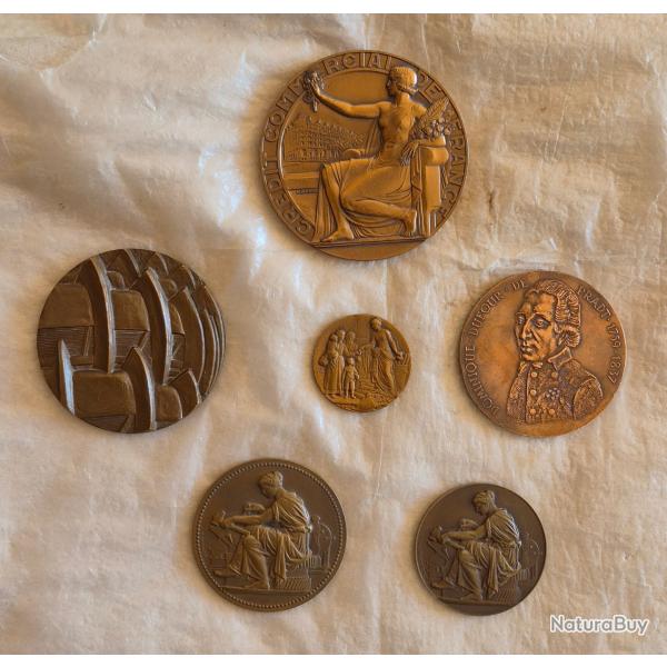 M�daille bronze L. BAZOR, LERY, R. JOLY, Ch. PILLET, F. CHABAUD