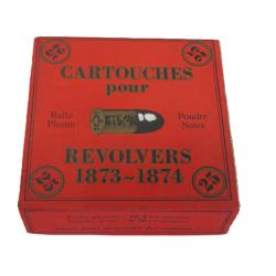 Boite de 25 cartouches revolver 1873  poudre noire  Cat&eacute;gorie B   boite rouge