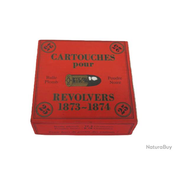 Boite de 25 cartouches revolver 1873  poudre noire  Cat�gorie B   boite rouge