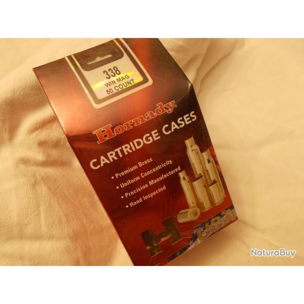50 Etuis  NEUFS    338 Win Mag   HORNADY