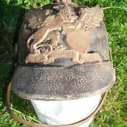 Casque &agrave; pointe &agrave; restaurer avec plaque de casque