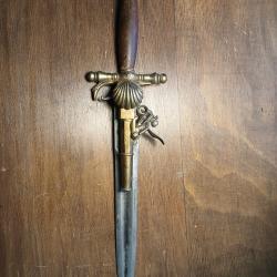 Reproduction dague pistolet &agrave; silex