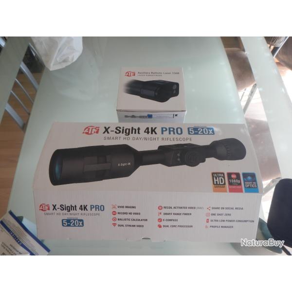 Lunette de tir X-sight 4K Pro 5-20 ATN + t�l�m�tre laser 1500 ATM
