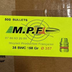 Ogives MPF 38 SWC &Oslash;.357 158gr x500