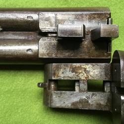 BEAU FUSIL JUXTAPOS&Eacute; FABRICATION ARTISANALE ANGLAISE T.G STYLERS CAL12x65. avec &eacute;tuis jambon