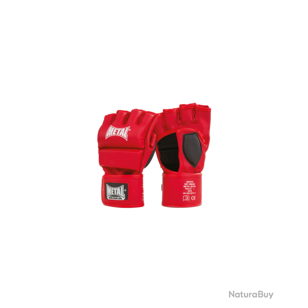 Metal Boxe Mitaines Gants D'Entrainement Combat Libre Rouge Discontinued
