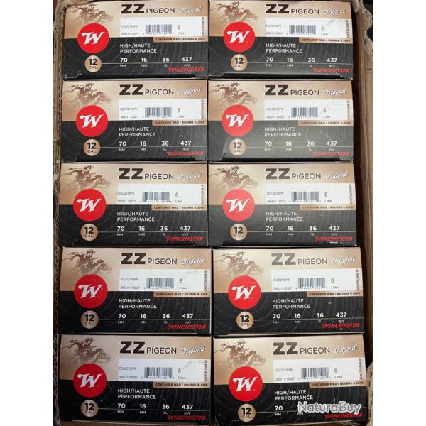 !! DESTOCKAGE !! CARTOUCHES WINCHESTER ZZ PIGEON ORIGINAL PB 6 CARTONS 250