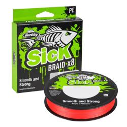 Tresse Berkley Sick Braid Red 300m 18kg 300m 0,19mm Rouge
