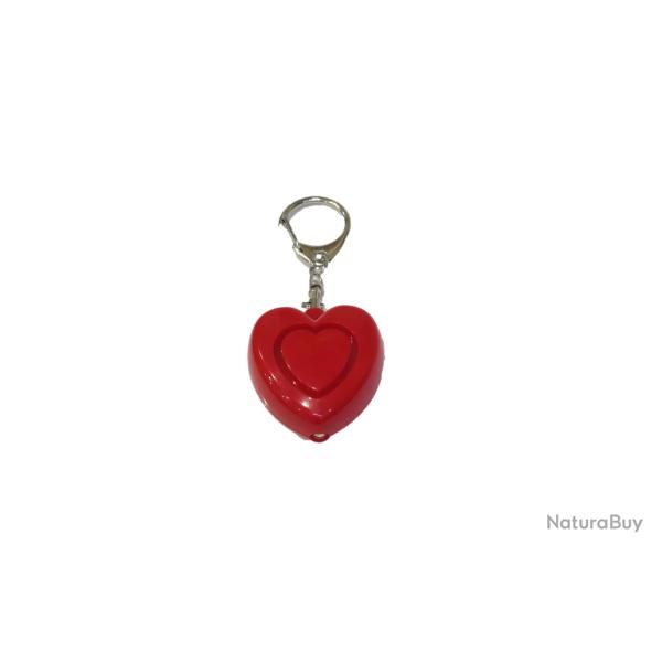 Alarme de d�fense porte-cl� coeur + Led