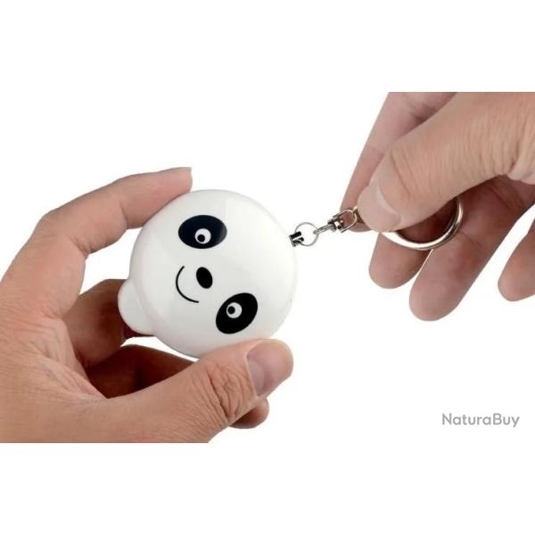 Alarme de d�fense porte-cl� Panda Blanc