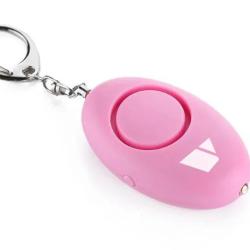 Alarme de d&eacute;fense porte-cl&eacute; rose + Led