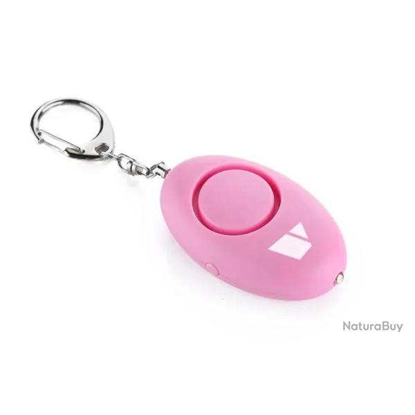 Alarme de d�fense porte-cl� rose + Led