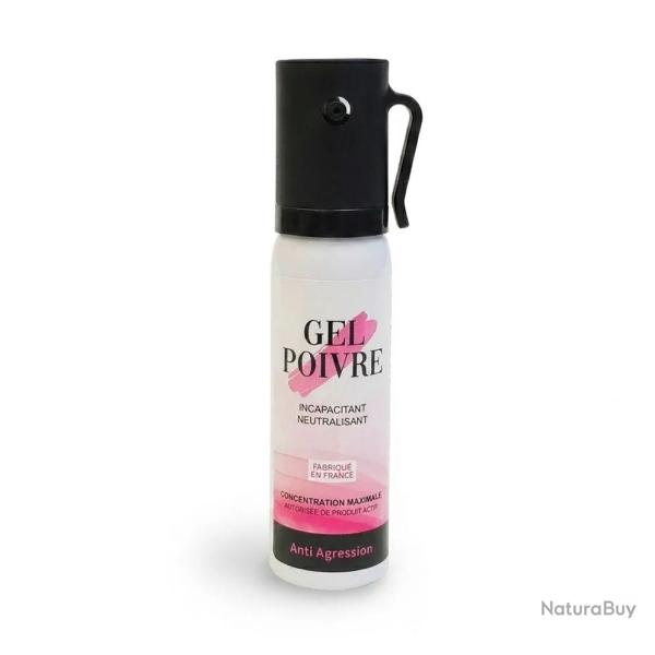 Bombe de d�fense VProtect Impact Gel Poivre Rose - 25ml