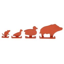 Cibles silhouette animaux x4