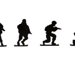 Cibles silhouette soldat x4