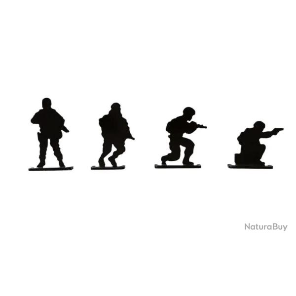 Cibles silhouette soldat x4
