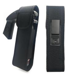 Holster de ceinture pour bombe de d&eacute;fense 100ml avec rabat