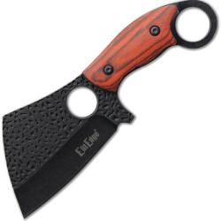 Couteau fixe mini cleaver ElitEdge lame noire manche bois